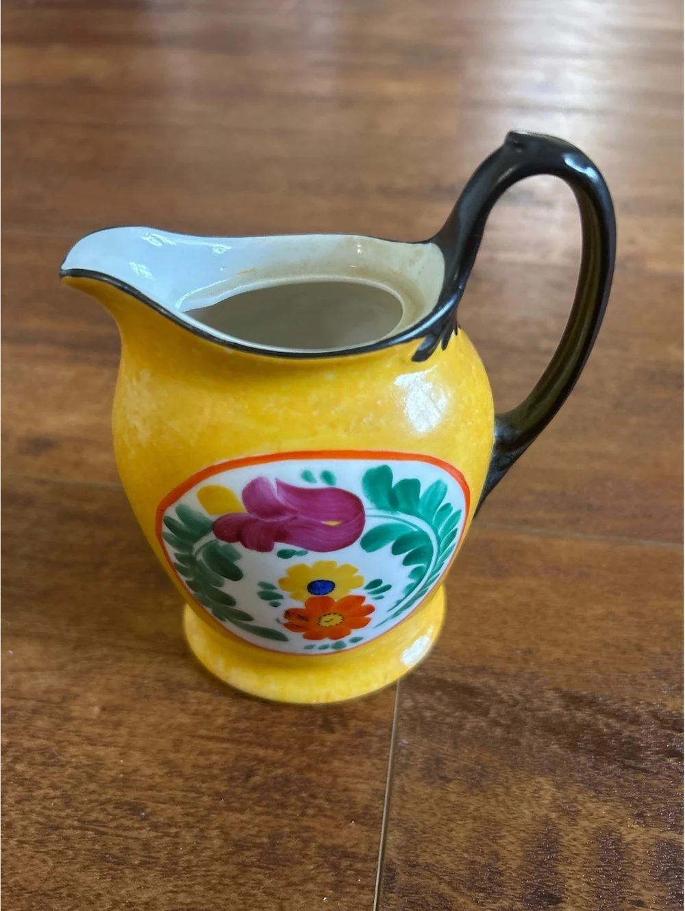 Vintage Phoenix China Handpainted Yellow Floral Ceramic Creamer Pitcher
